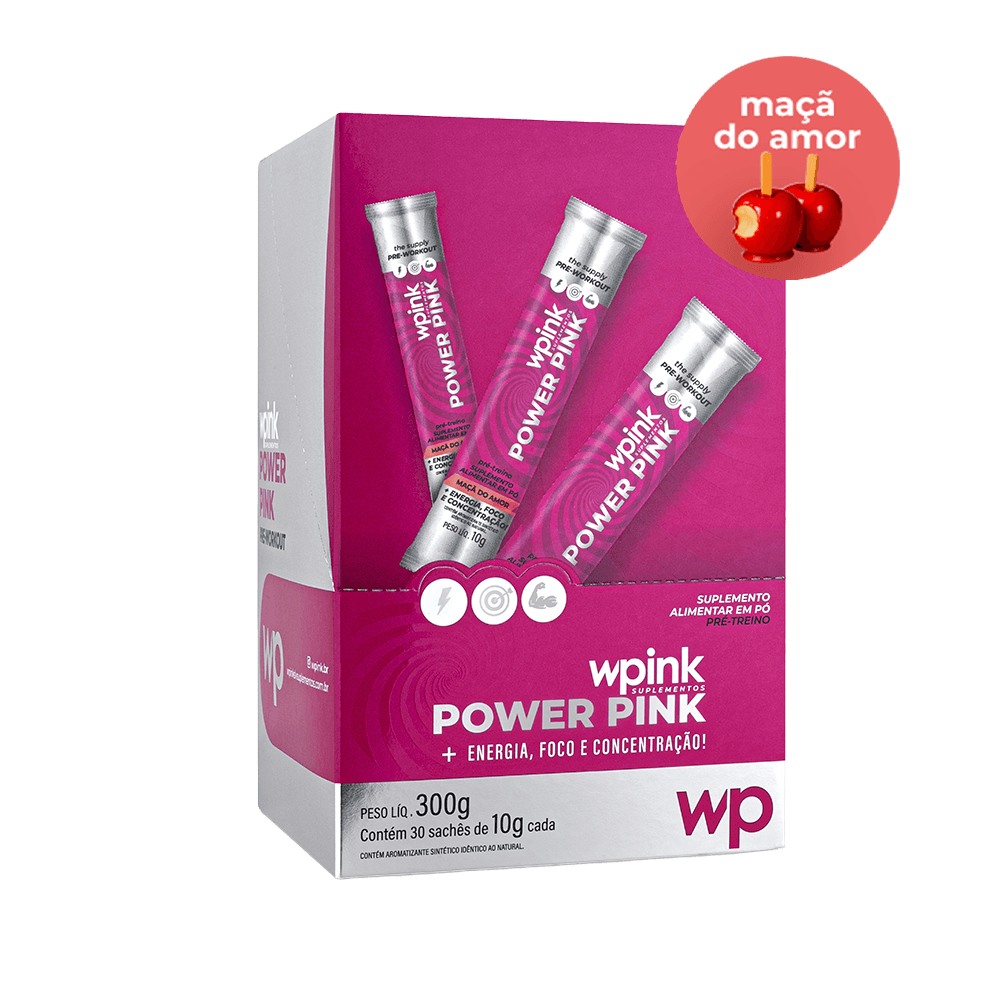 power pink de maçã do amor - pré-treino - 300g - wp